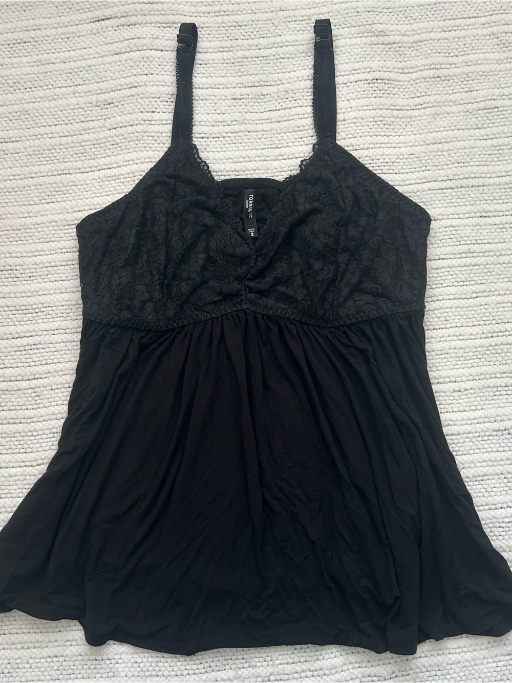 torrid Black Lace Trim Babydoll Chemise